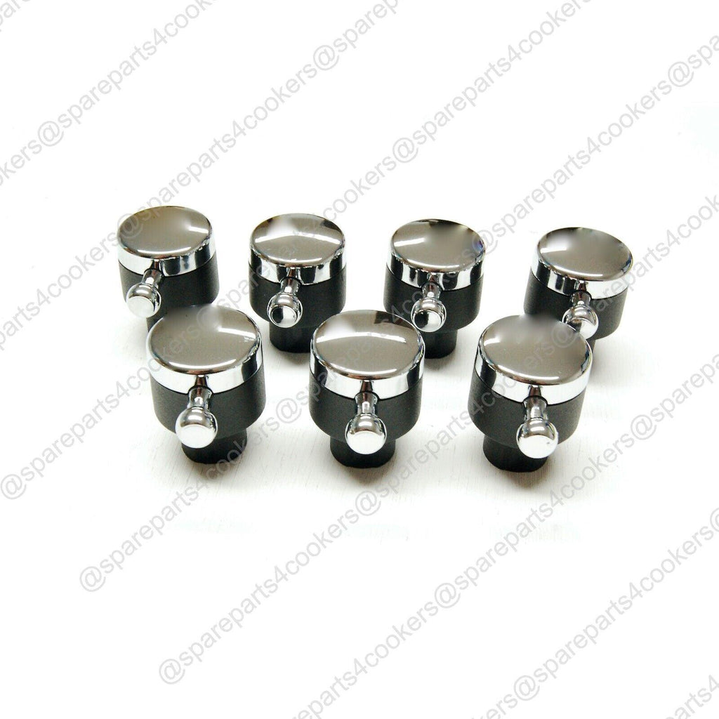 RANGEMASTER Classic Hob and Grill Chrome Control Knob P051345 P094521 P027977 6mm x 7 (FULL SET) - spareparts4cookers.com