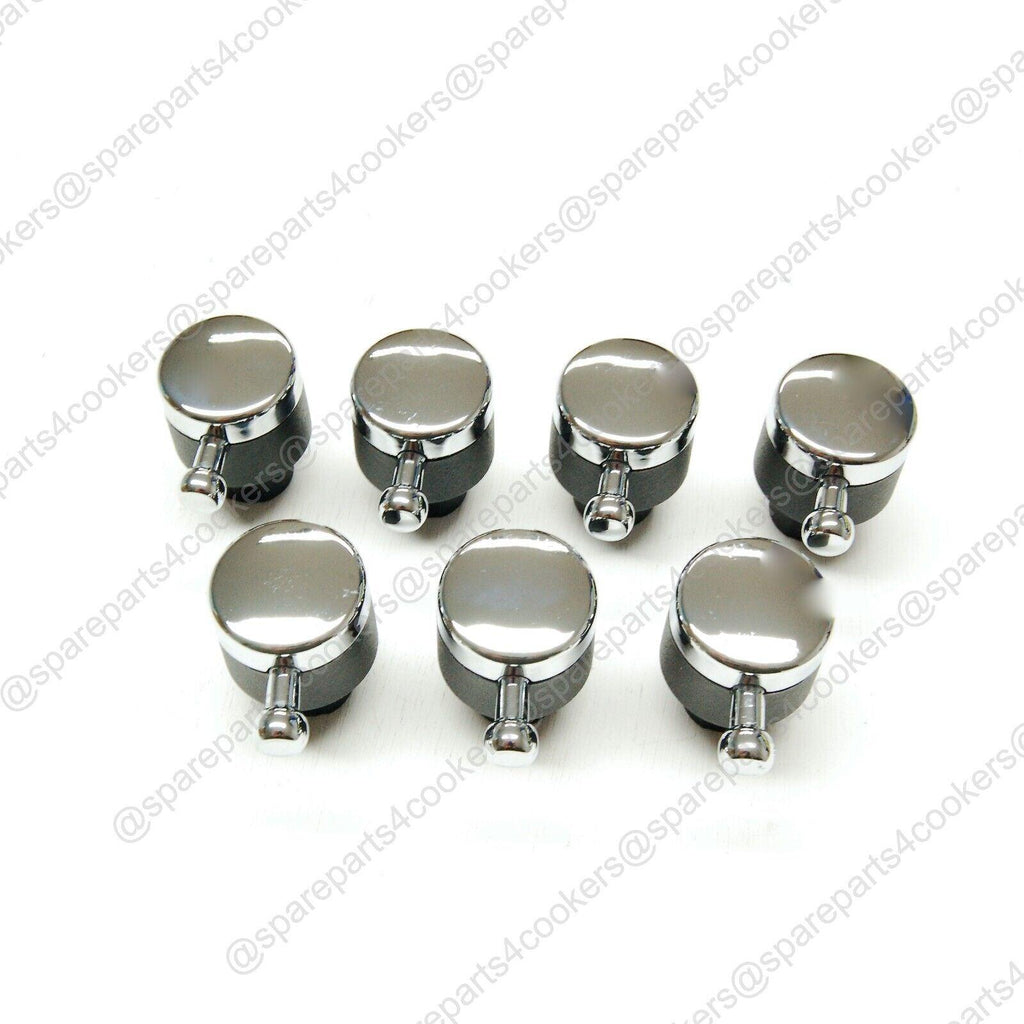 RANGEMASTER Classic Hob and Grill Chrome Control Knob P051345 P094521 P027977 6mm x 7 (FULL SET) - spareparts4cookers.com