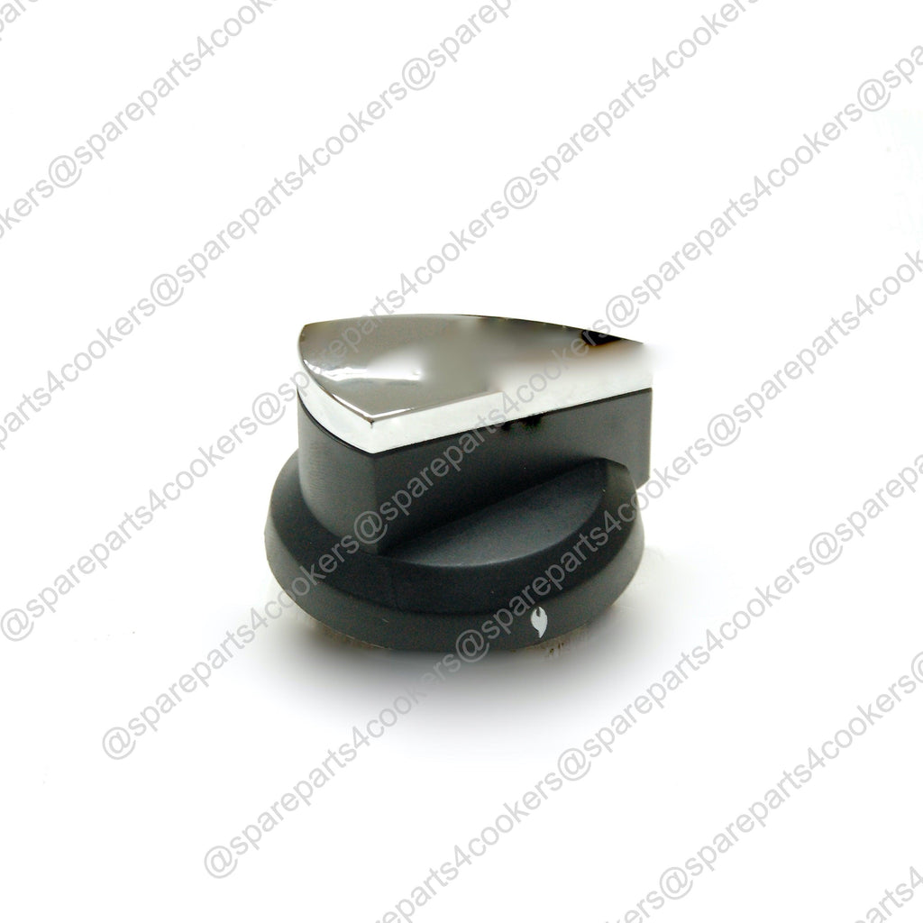 RANGEMASTER GENUINE Elan Hob Control Knob Black and Chrome P026837 FVLP026837 - spareparts4cookers.com