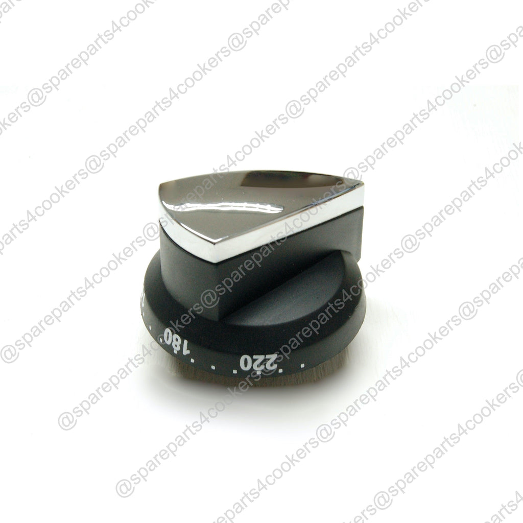 RANGEMASTER GENUINE Elan Thermostat Control Knob Black and Chrome P028873 P045519 FVLP028873 - spareparts4cookers.com