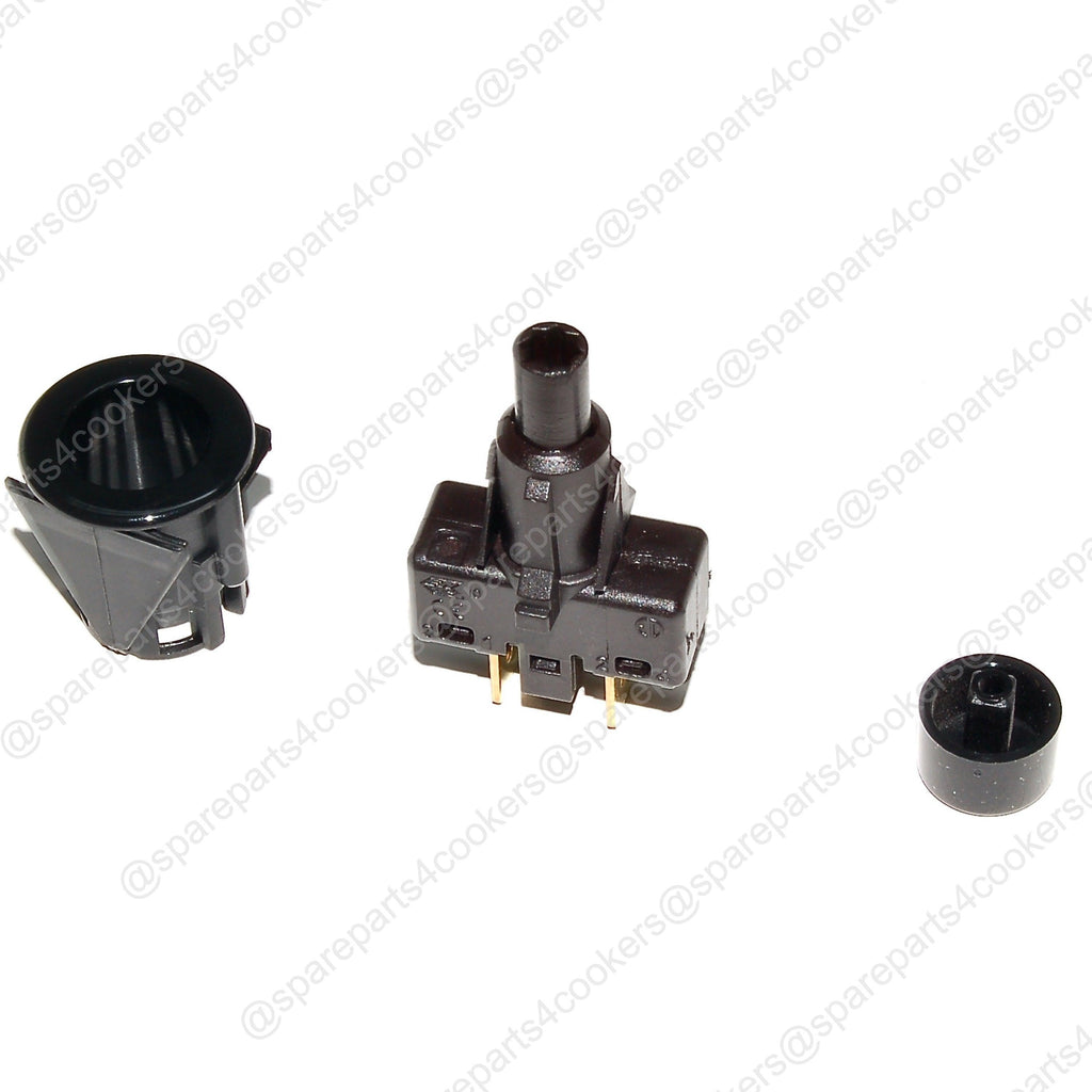 RANGEMASTER Genuine Ignition Switch and Button Black A094271 - spareparts4cookers.com