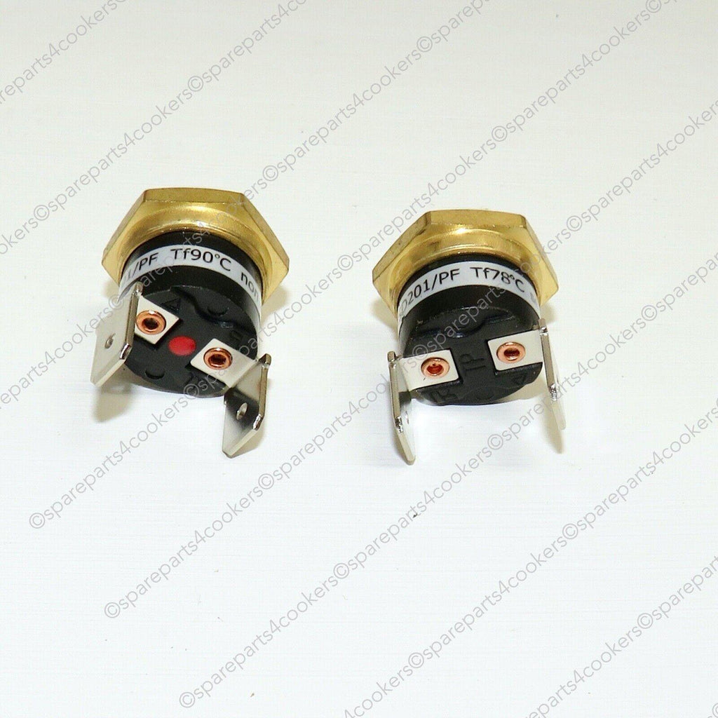 BAUMATIC Thermostat / TOC 78ºc and 90ºc Pair 674000900009 672050280013 - spareparts4cookers.com