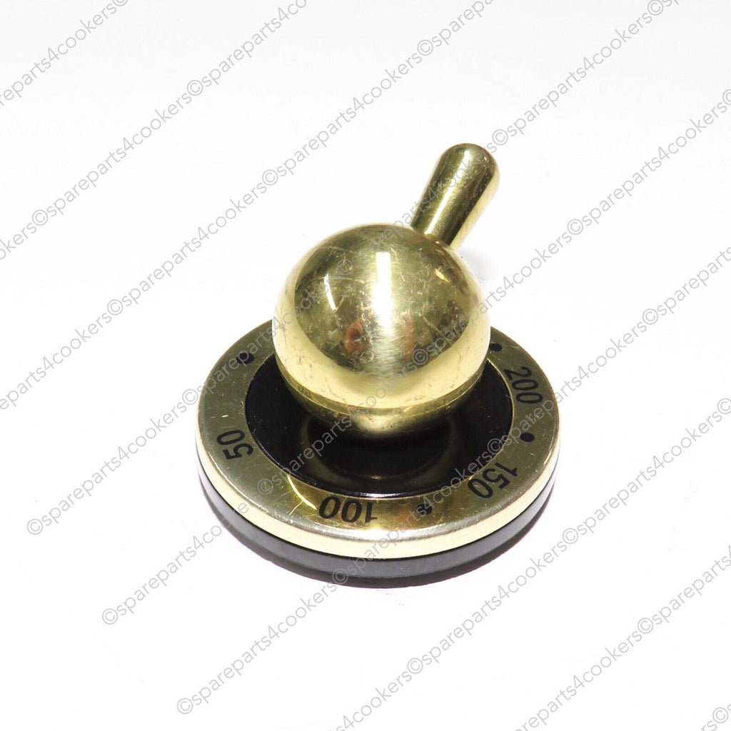 BRITANNIA Genuine Black and Brass Thermostat Control Knob G3610014 G/361/00/14 - spareparts4cookers.com