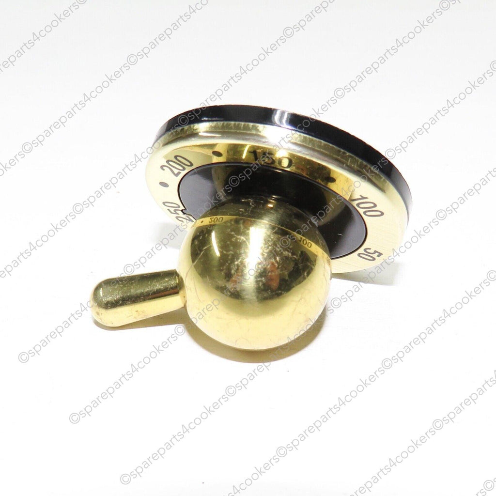 BRITANNIA Genuine Black and Brass Thermostat Control Knob G3610014 G/361/00/14 - spareparts4cookers.com