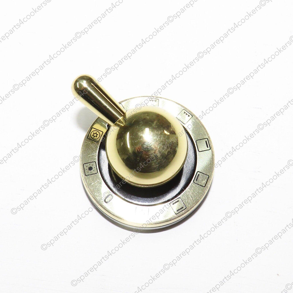 BRITANNIA Original 9 Function Type Black and Brass Control Knob SP-I/G3030014 - spareparts4cookers.com