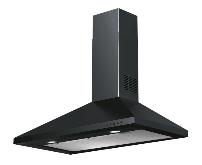 DeLonghi DCH 900 BL 90cm Chimney Hood in Gloss Black - spareparts4cookers.com