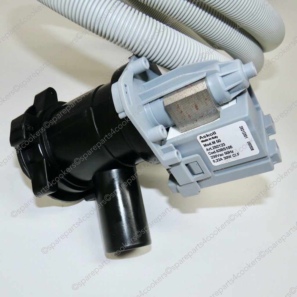 ELECTRUEPART Drain Pump Assembly EBS826/0108 957161 30W PMP991 with Drain Hose - spareparts4cookers.com