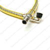 GAS COOKER HOSE 1000mm x 1/2" Micropoint Stainless Steel - EN14800 NG + LPG - spareparts4cookers.com