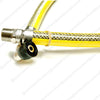 GAS COOKER HOSE 1250mm x 1/2" Micropoint Stainless Steel - EN14800 NG + LPG - spareparts4cookers.com