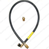 GAS COOKER HOSE 3FT 6" x 3/8" Micropoint NG - BS669-1 + BAYONET - spareparts4cookers.com