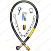 GAS COOKER HOSE 3FT x 3/8" Micropoint NG - BS669-1 + BAYONET + CHAIN - spareparts4cookers.com