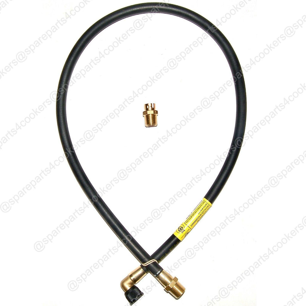 GAS COOKER HOSE 4FT x 3/8" Micropoint NG - BS669-1 + BAYONET - spareparts4cookers.com