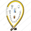 GAS COOKER HOSE+BAYONET + CHAIN KIT 1000mm x 1/2" Micropoint - EN14800 NG + LPG - spareparts4cookers.com