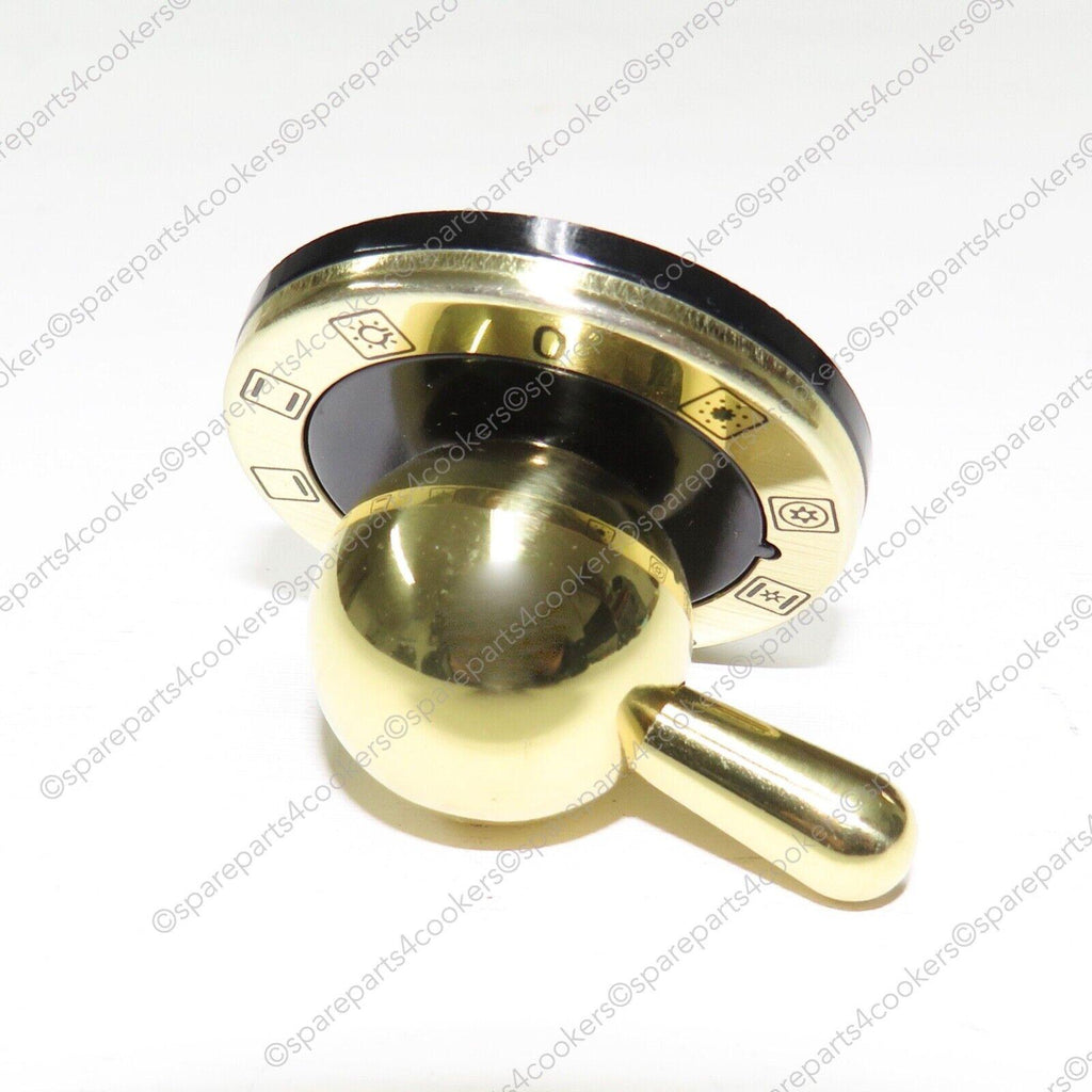 ILVE Genuine Original 9 Function Type Black and Brass Control Knob SP-I/G3030014 - spareparts4cookers.com